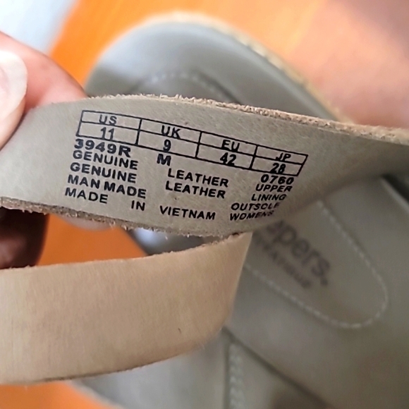 TIMBERLAND DANFORTH EARTH KEEPERS ANKLE STRAP WEDGE SANDAL BEIGE SIZE 11 - Picture 6 of 9